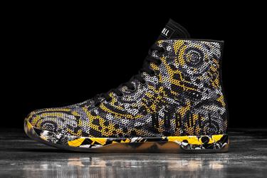 Nobull Superfabric High-Top Artists For Humanity Women's Trainers Black Yellow | Australia (WV1862)